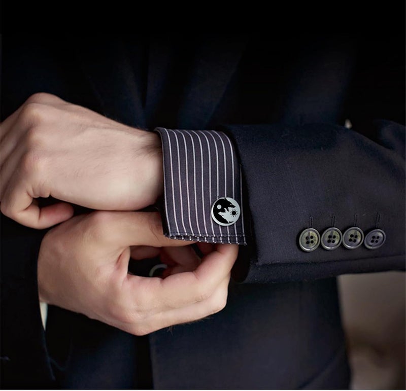 Vkooer Personalized Engraved Cuff Links Tie Clip Set Custom Engrave Phrase Wedding Cufflinks Jewelry Gift for Father Dad Of all the Walks We've taken This one is my Favorite - Image 5